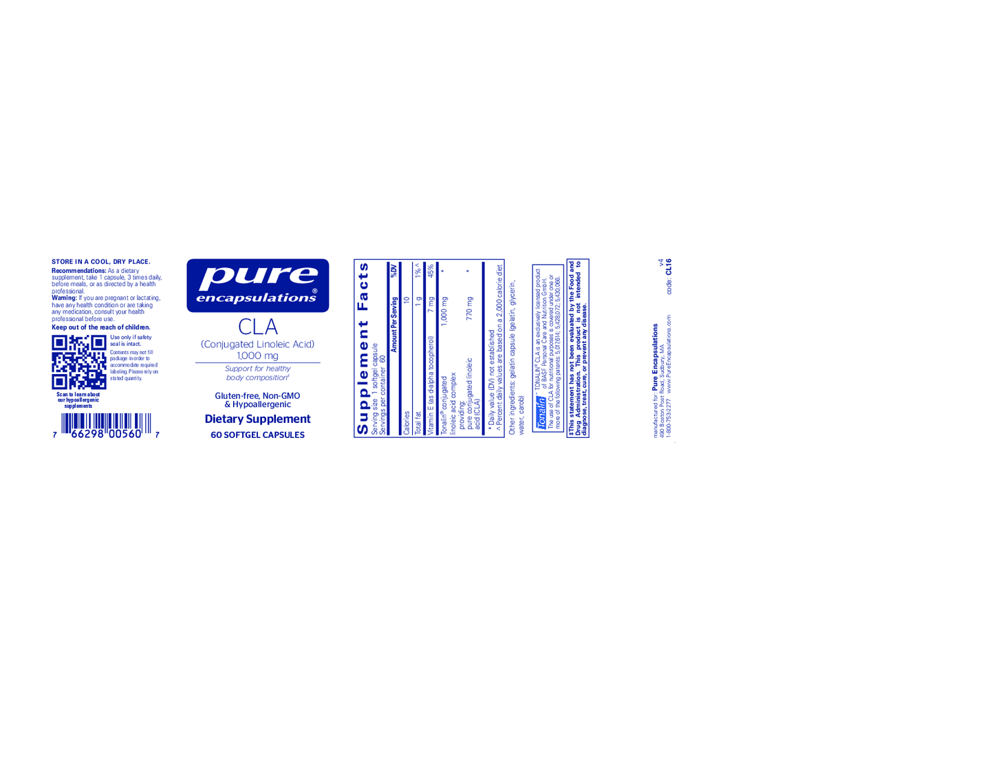 Pure Encapsulations CLA 1000 mg