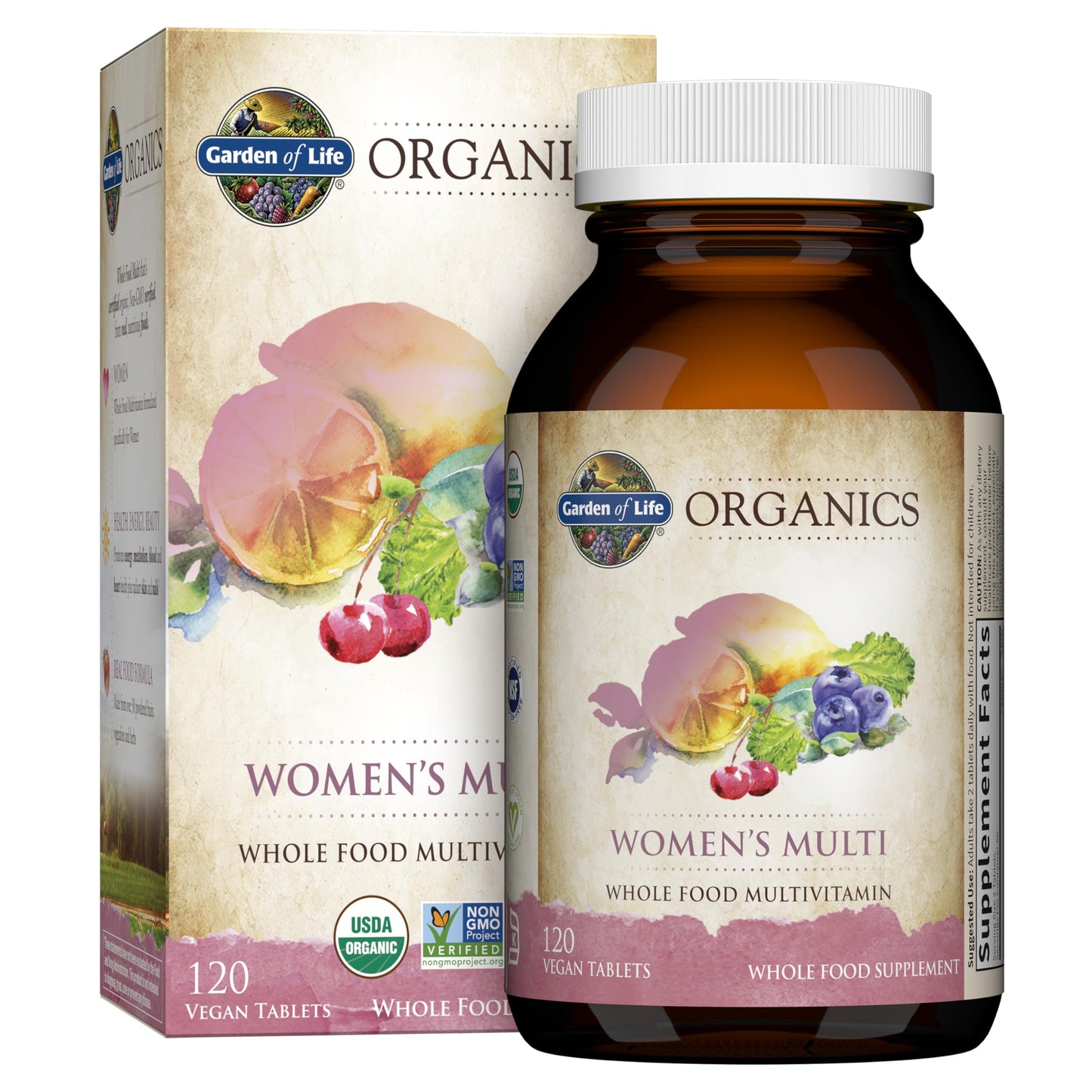 Garden of Life Organics Multivitamin for Women 120 Tablets