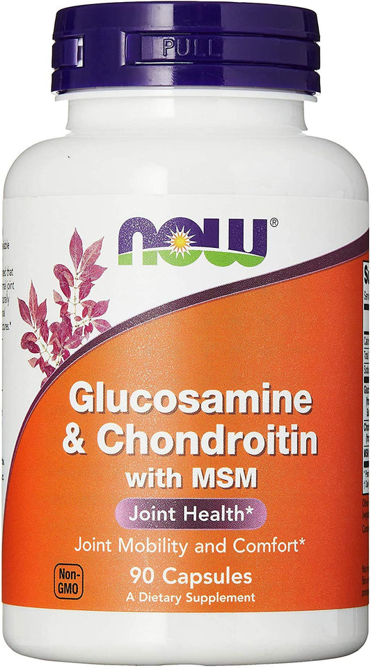 NOW Glucosamine & Chondroitin with MSM, 90 Capsules