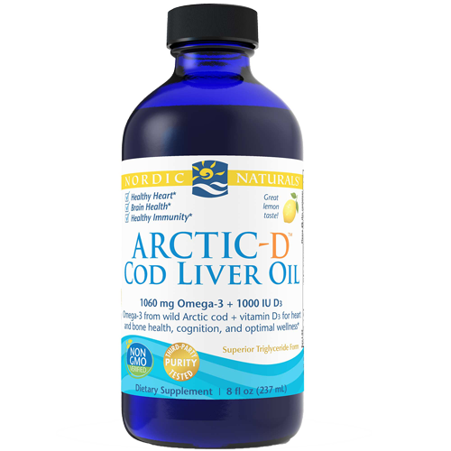 Nordic Naturals Arctic-D Cod Liver Oil Lemon 8 fl oz