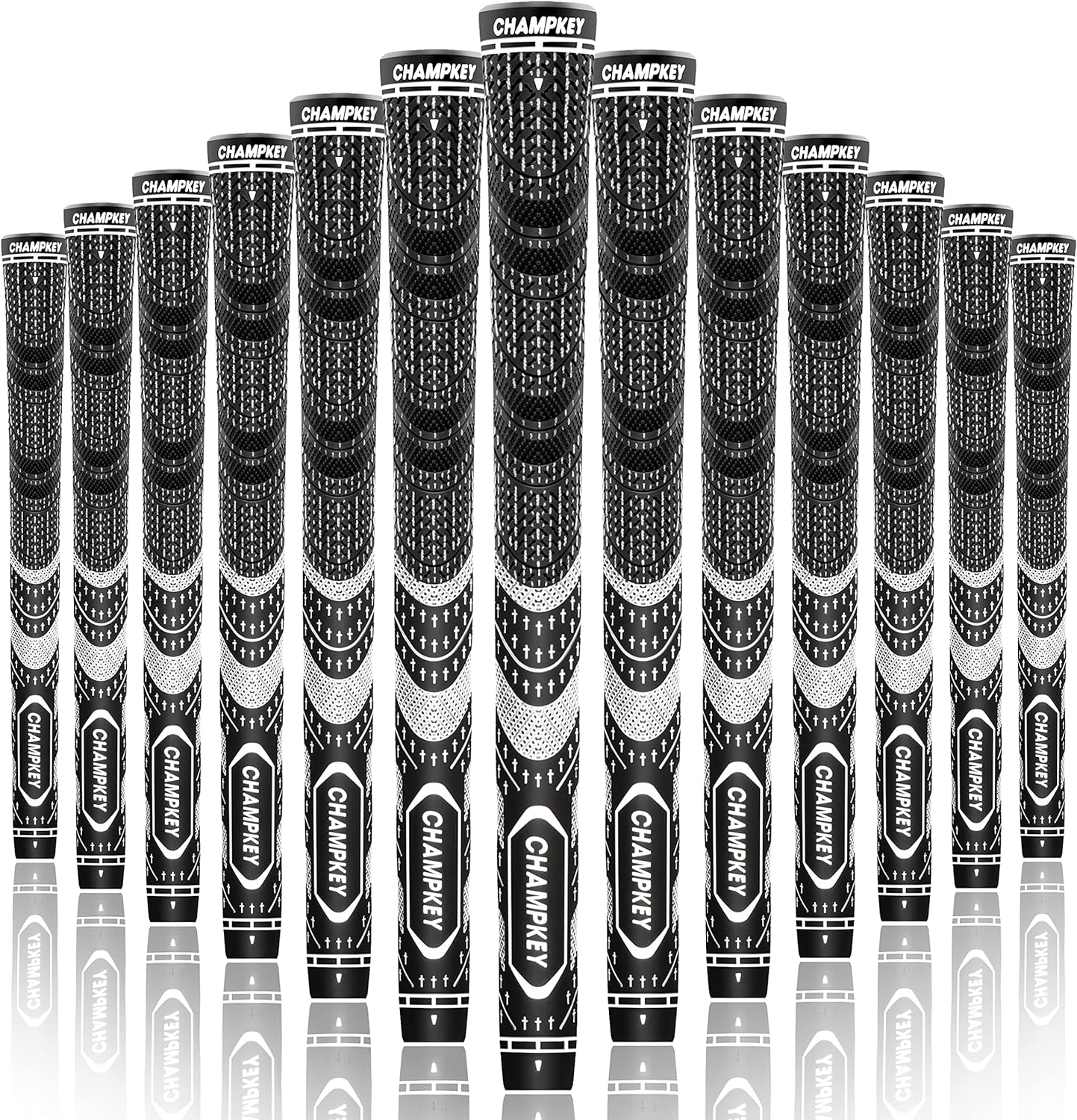 CHAMPKEY Premium Hybrid Golf Grips Oversize 13 Pack - All Weather Performance Golf Club Grips