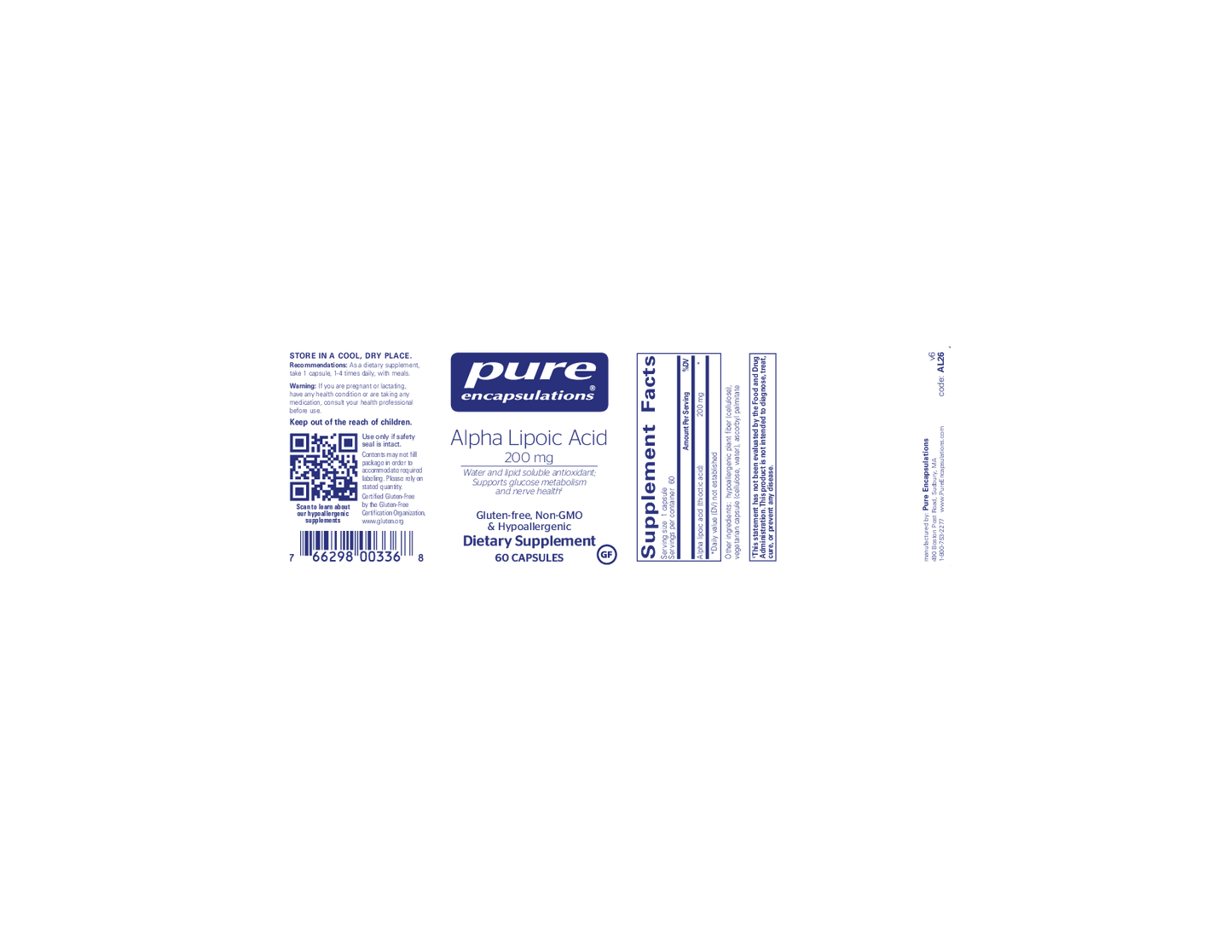 Pure Encapsulations Alpha Lipoic Acid 200 mg