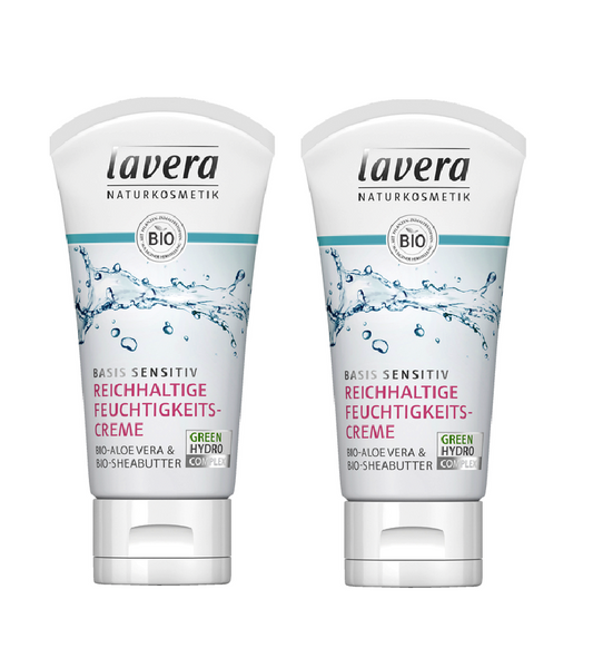 2xPack Lavera Basis Sensitive Rich Moisturizing Cream - 100 ml