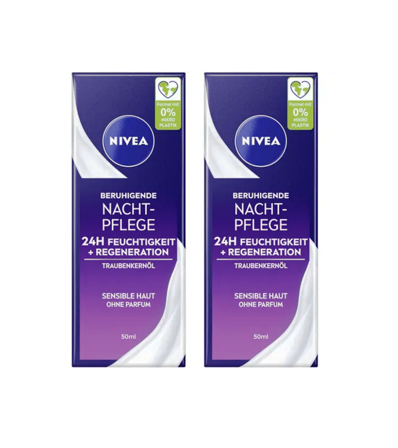 2xPack Nivea Soothing Night Care Moisturizer - 100 ml