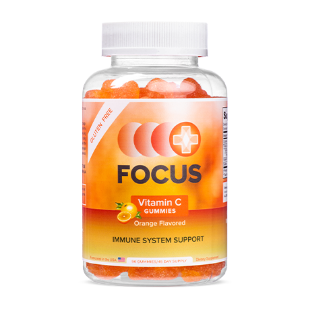 Focus Vitamin C Health Support Vitamins- Orange Flavor Gummies