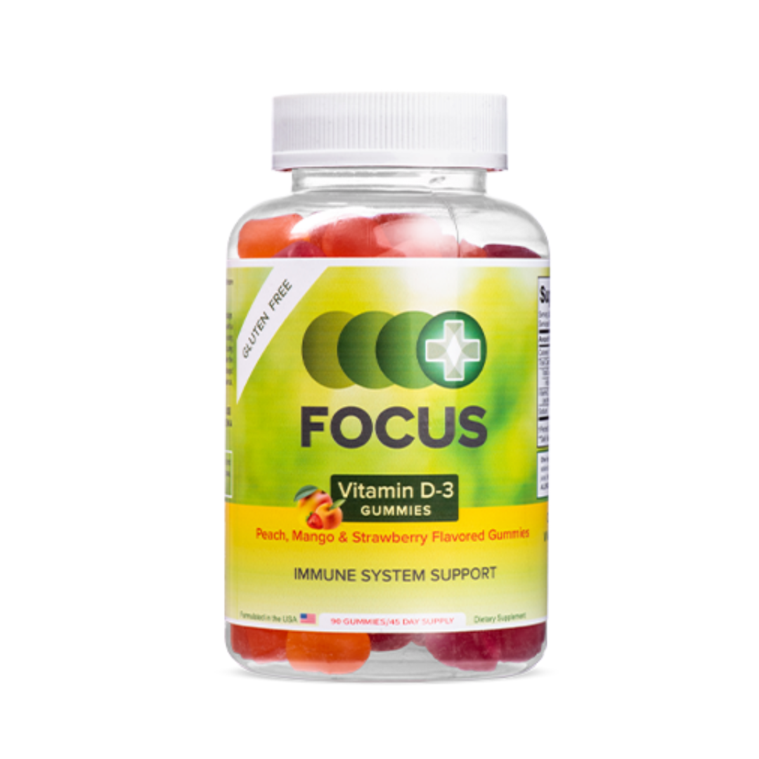 Focus Vitamin D-3 Immune System Support Gummies - 45 Day Supply