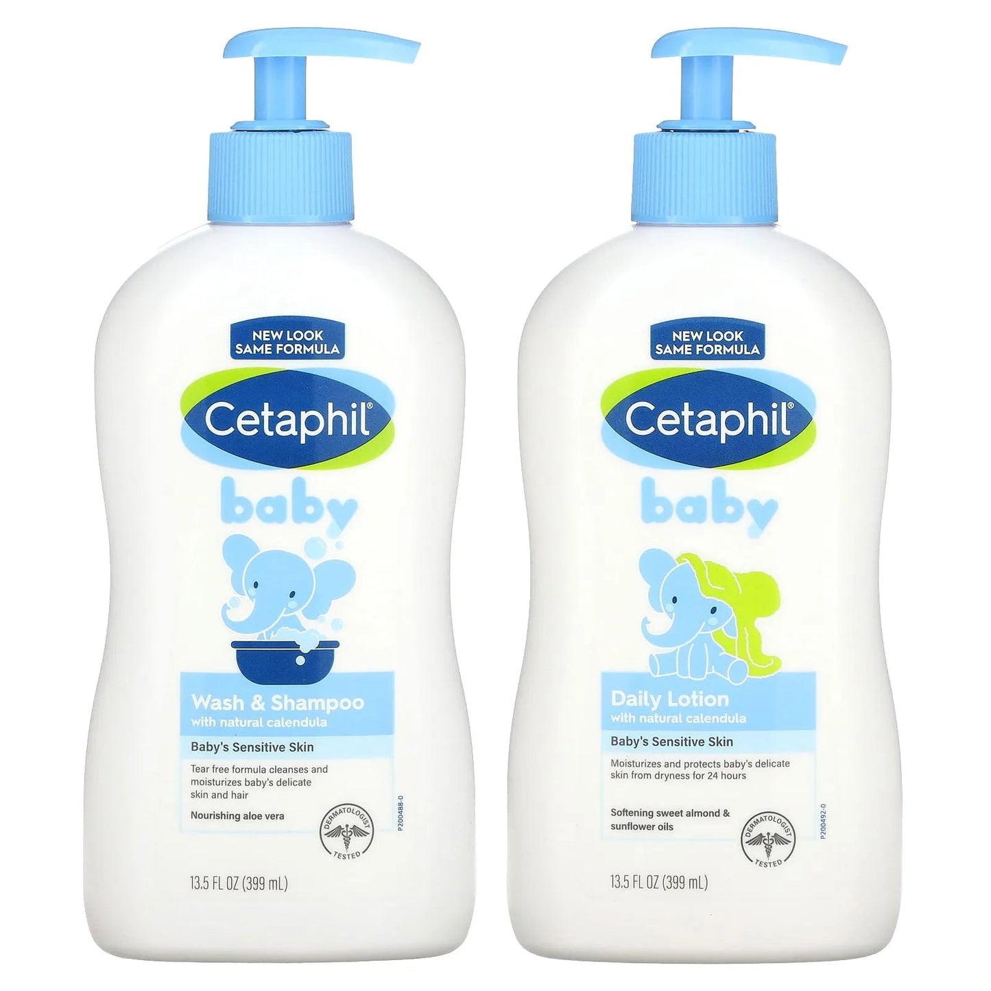 Get Your Baby's Skin Healthy with Cetaphil Baby Essentials Set - 2 Piece Set, 13.5 fl oz (399 ml) Each