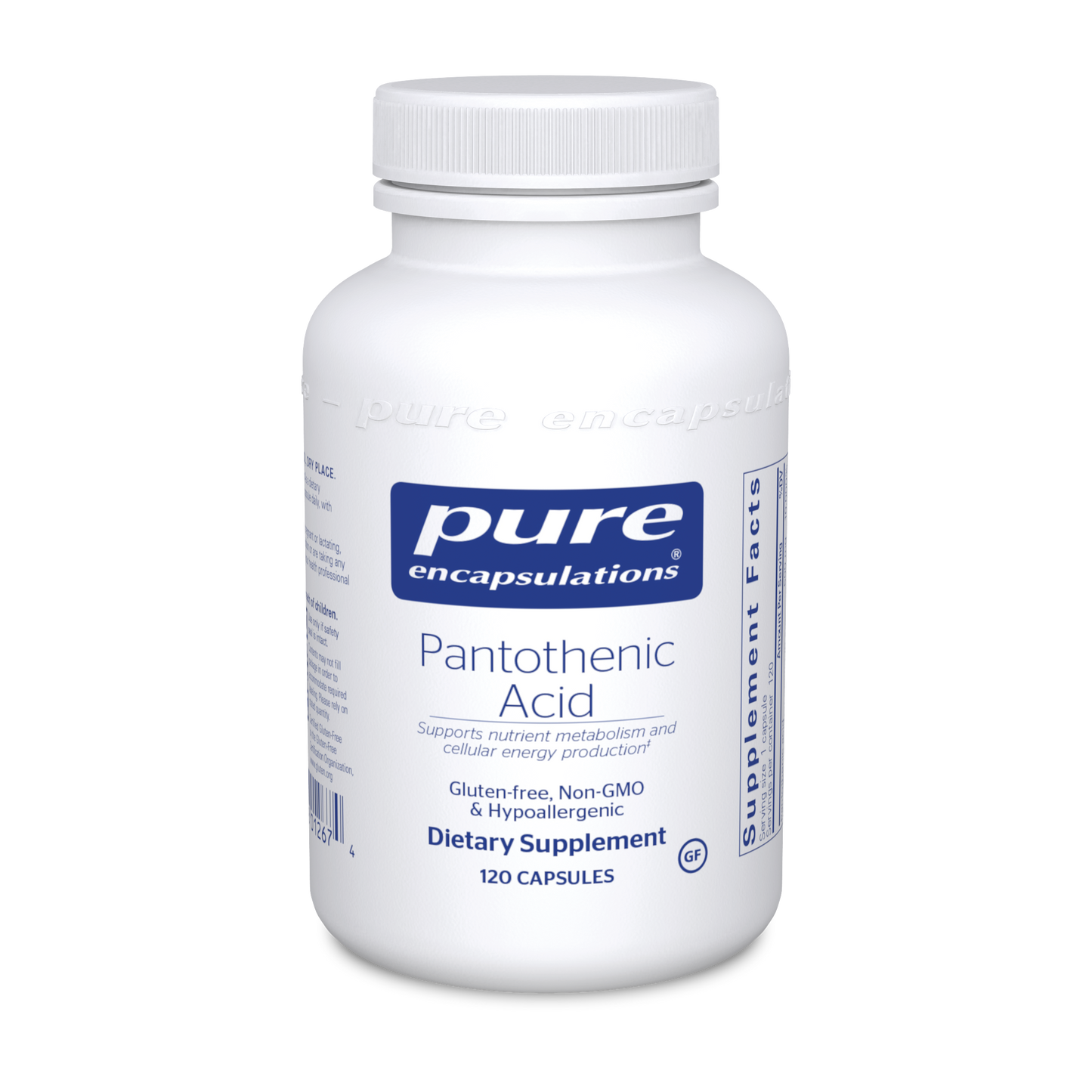 Pure Encapsulations Pantothenic Acid 120 vegcaps