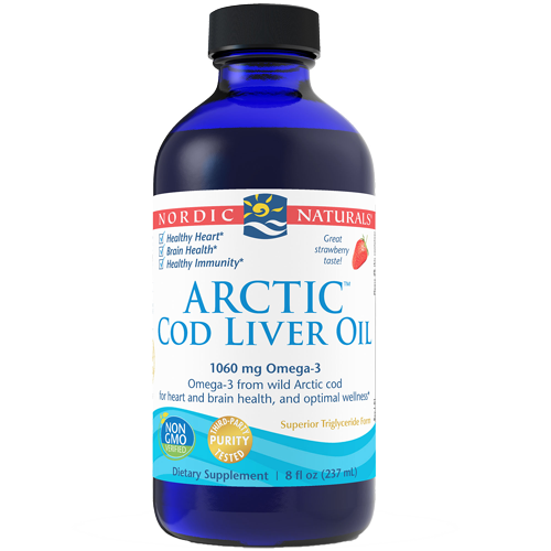 Nordic Naturals Arctic Cod Liver Oil Strawberry 8 fl oz