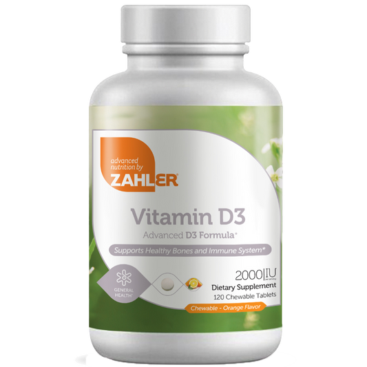 Advanced Nutrition by Zahler Vitamin D3 2000 IU 120 chew tabs