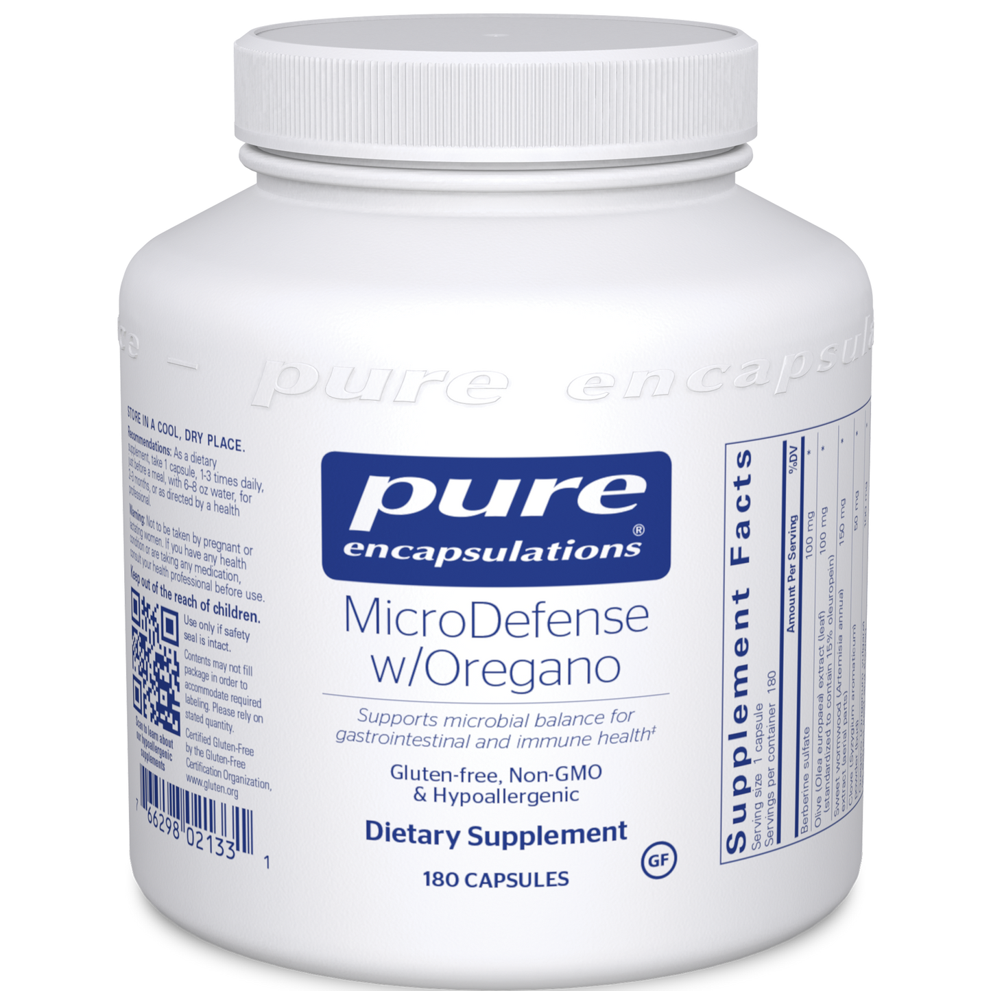 Pure Encapsulations MicroDefense w/ Oregano 180 caps