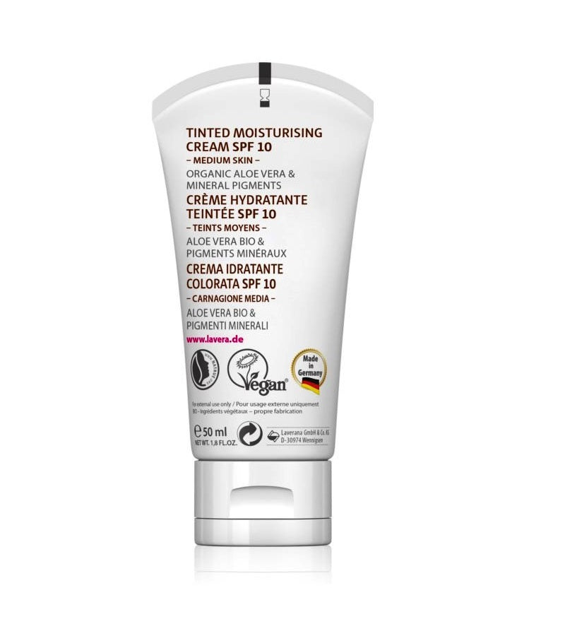 Lavera Organic Basic Sensitive Toning Moisturizing Cream SPF 10, 50 ml - FAIR or MEDIUM